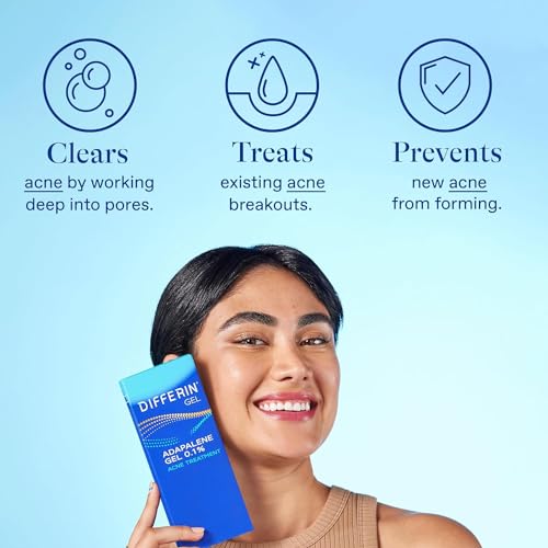Differin Acne Treatment Gel, 45g Tube, Pack of 2 (Packaging May Vary)