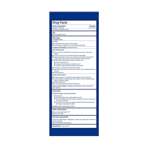 Differin Acne Treatment Gel, 45g Tube, Pack of 2 (Packaging May Vary)