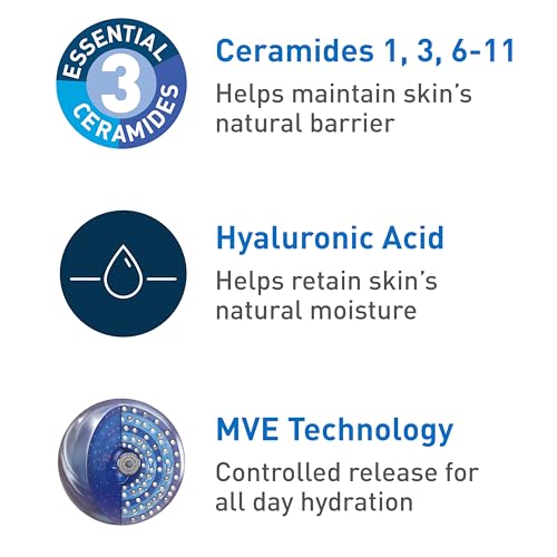 CeraVe Daily Moisturizing Lotion for Dry Skin, Oil-Free, 12 Ounce