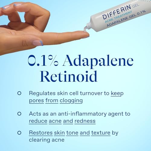 Differin Acne Treatment Gel, 45g Tube, Pack of 2 (Packaging May Vary)