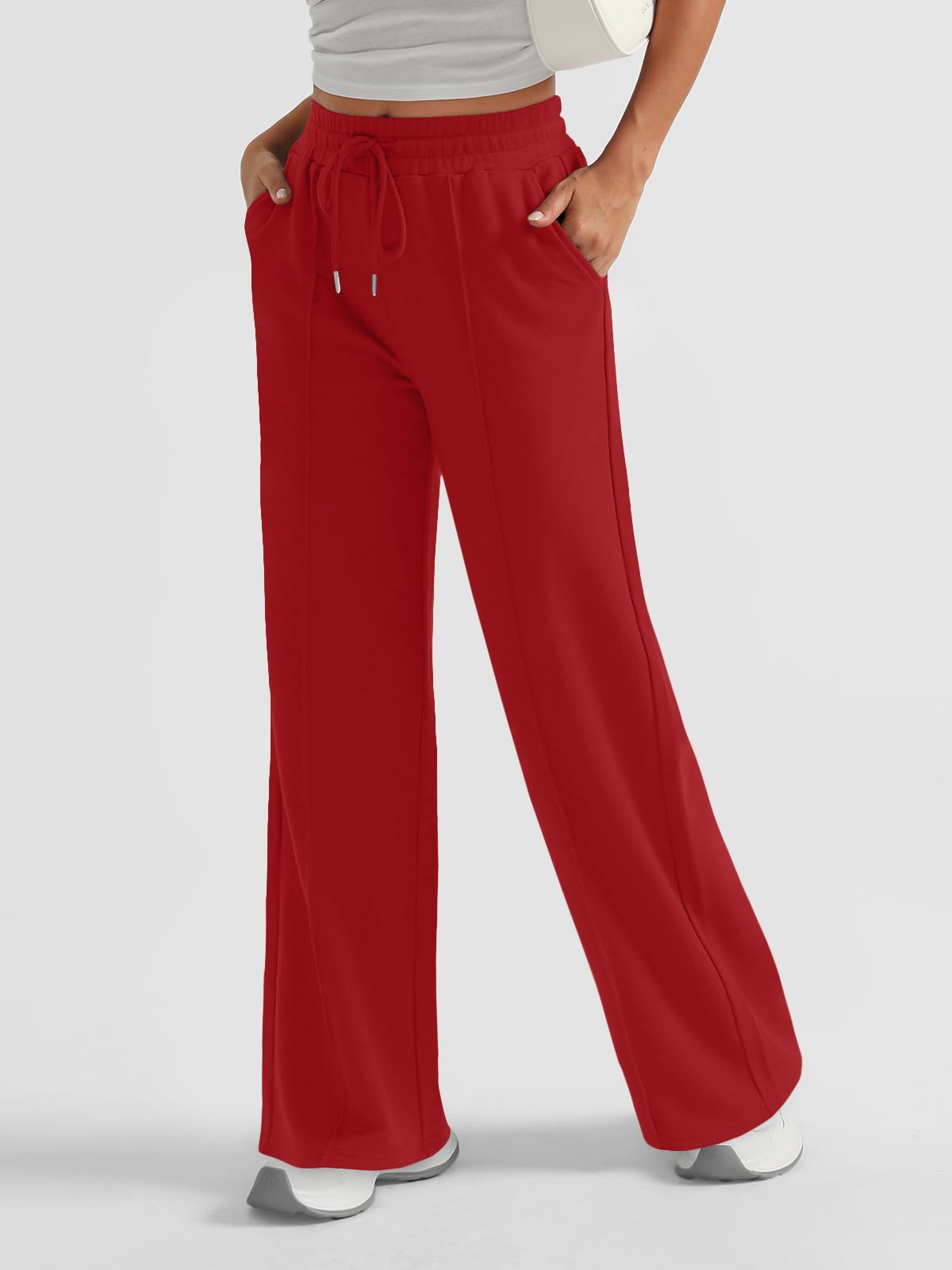 AUTOMET Women's Wide Leg Sweatpants, High Waisted Baggy Pants