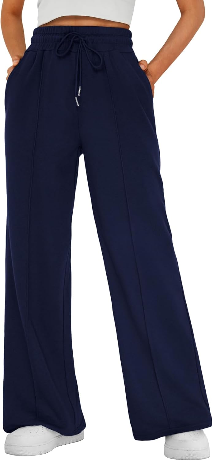 AUTOMET Women's Wide Leg Sweatpants, High Waisted Baggy Pants