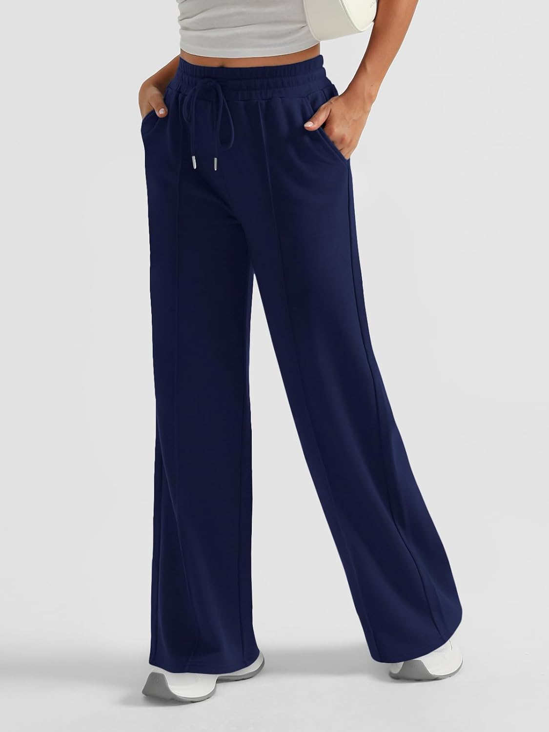 AUTOMET Women's Wide Leg Sweatpants, High Waisted Baggy Pants