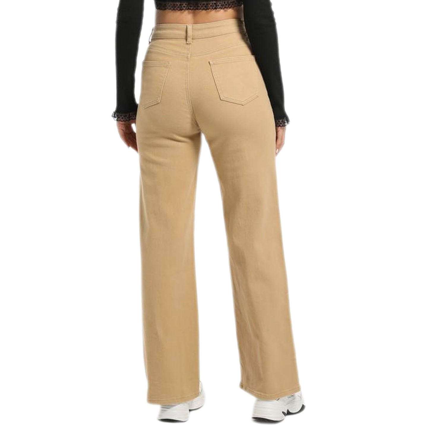 Straight Leg Jeans for Women, High Waisted Stretchy Wide Leg Denim Pants