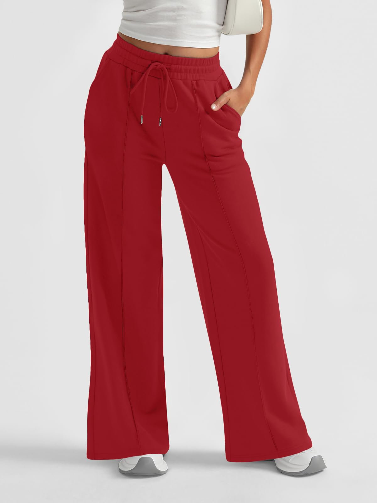 AUTOMET Women's Wide Leg Sweatpants, High Waisted Baggy Pants