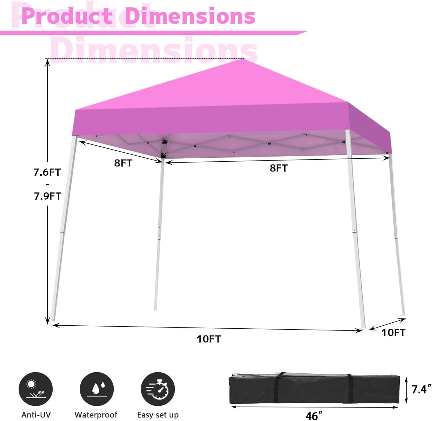 10X10 FT Pop Up Canopy Instant Tent