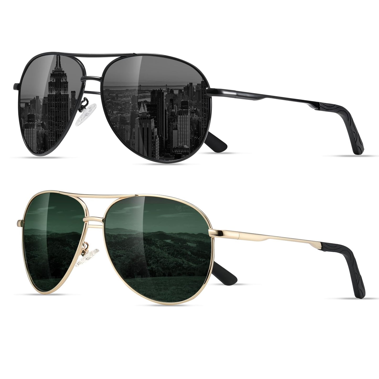 Eiuizah Polarized Aviator Sunglasses with UV Protection