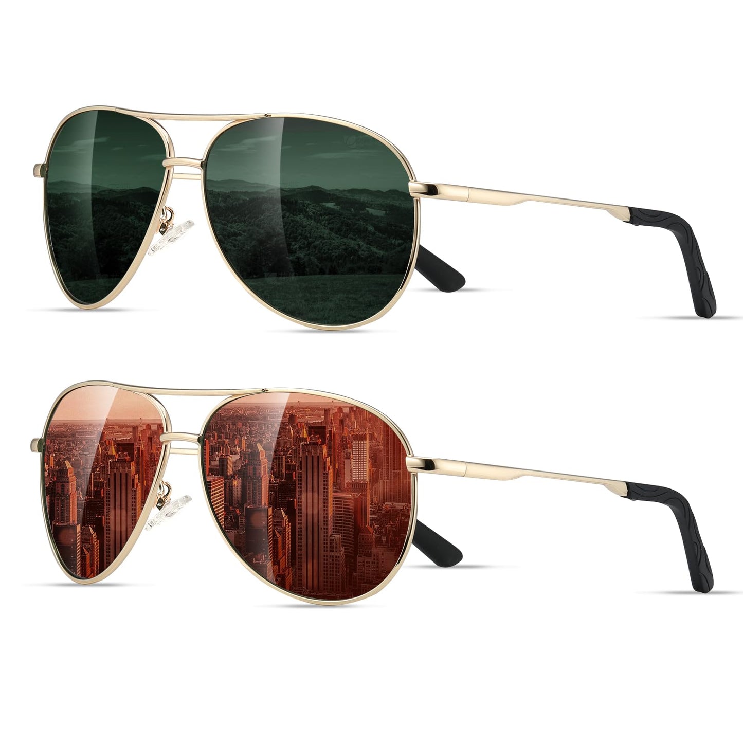 Eiuizah Polarized Aviator Sunglasses with UV Protection