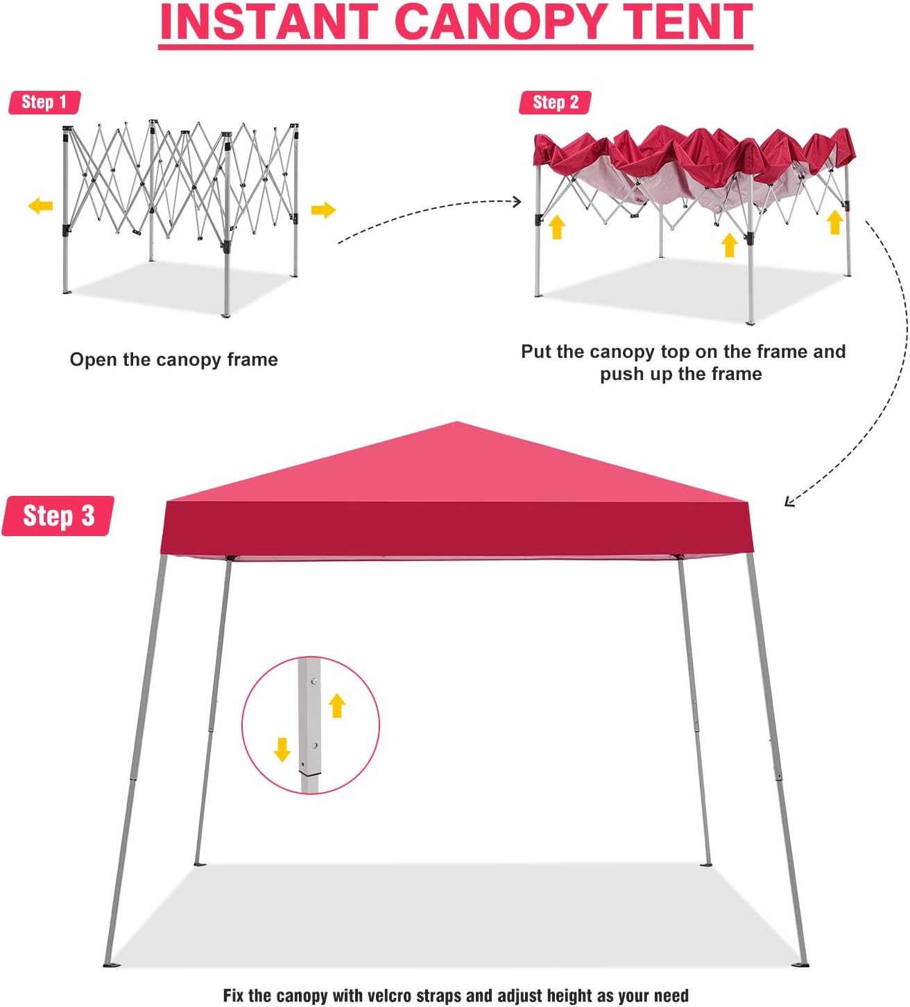 10X10 FT Pop Up Canopy Instant Tent