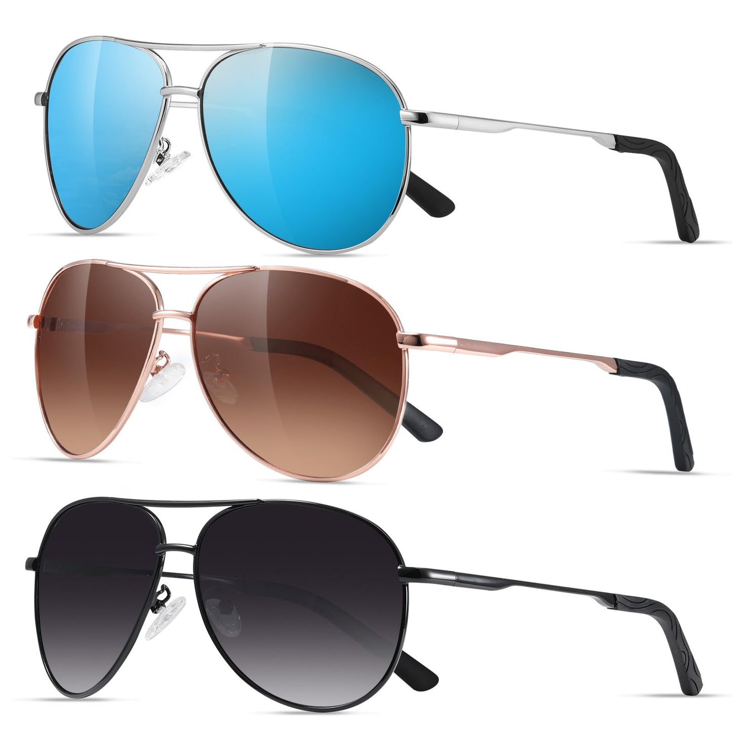 Eiuizah Polarized Aviator Sunglasses with UV Protection