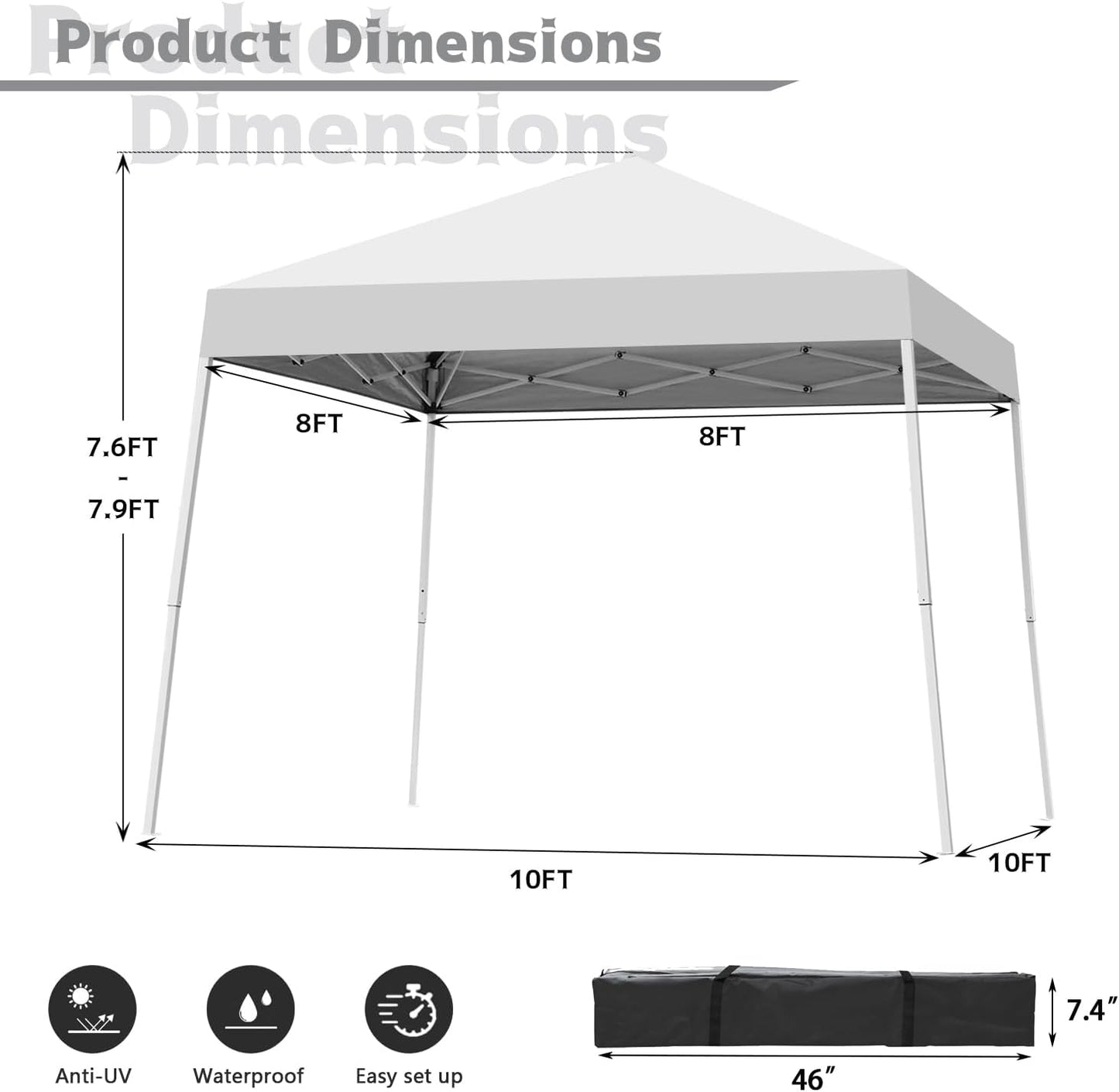 10X10 FT Pop Up Canopy Instant Tent