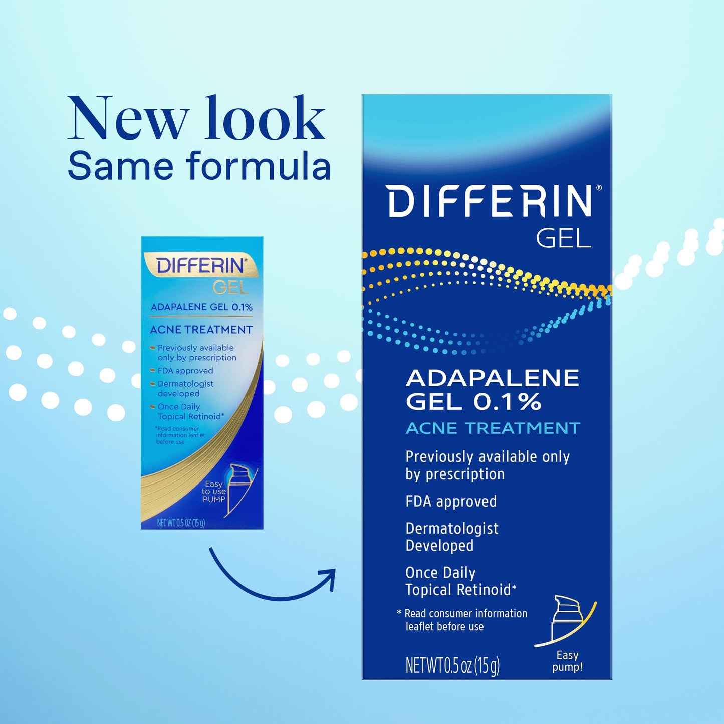 Differin Acne Treatment Gel, 45g Tube, Pack of 2 (Packaging May Vary)