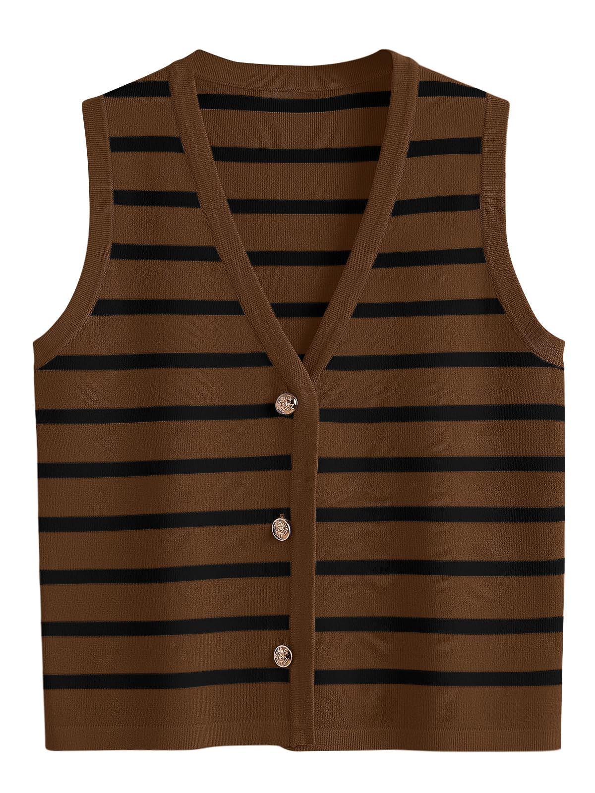 LILLUSORY Summer Vest Tops for Women, Striped Sweater Vests