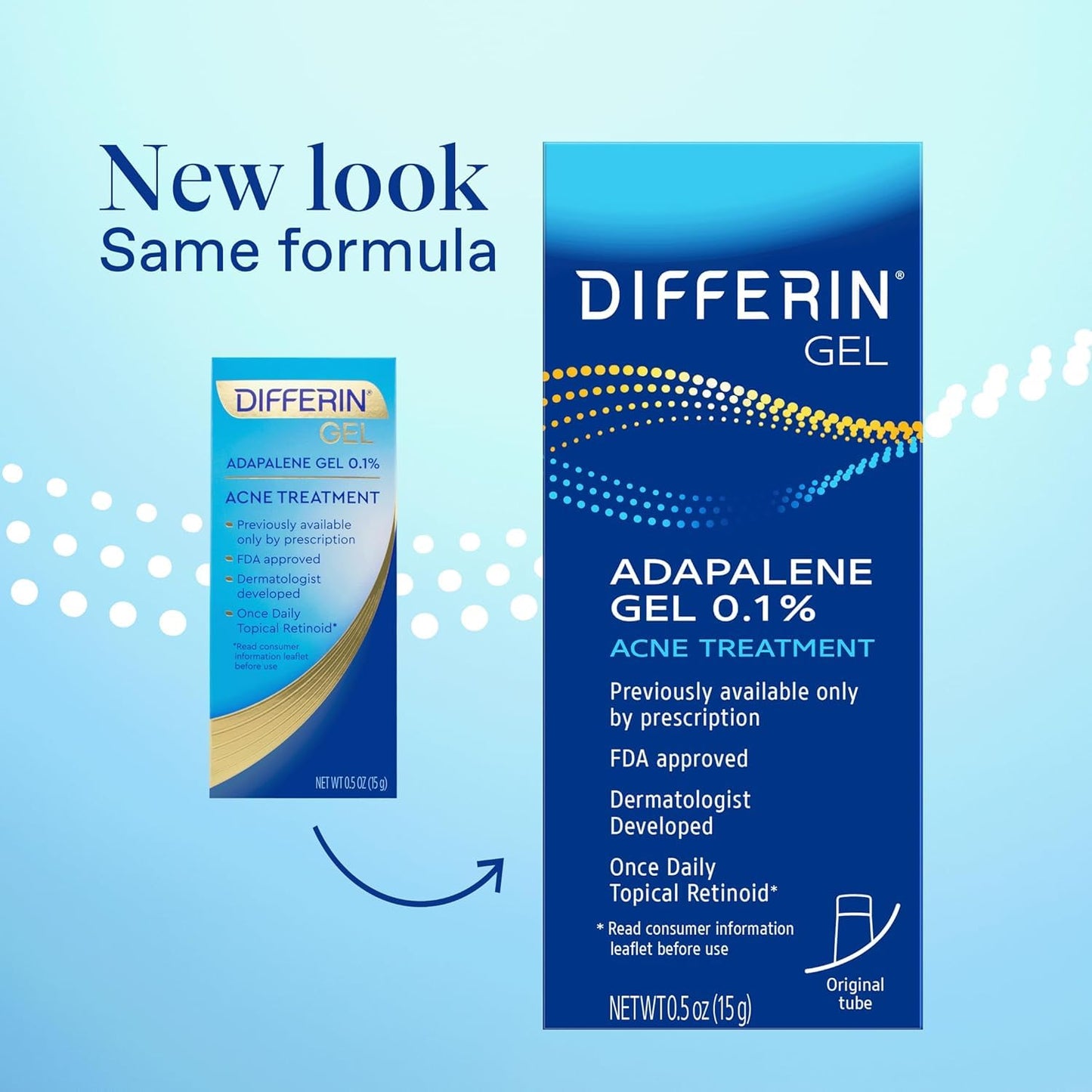 Differin Acne Treatment Gel, 45g Tube, Pack of 2 (Packaging May Vary)