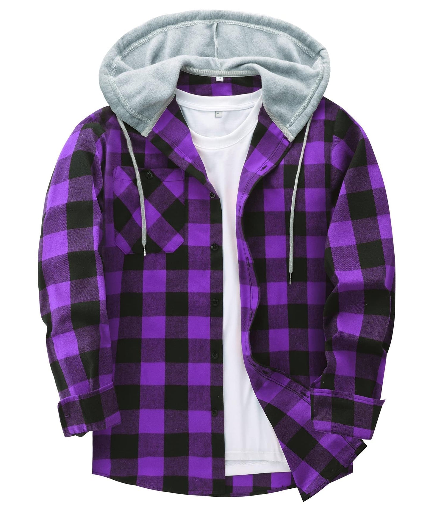 ZITY Men's Flannel Hoodie Shirts