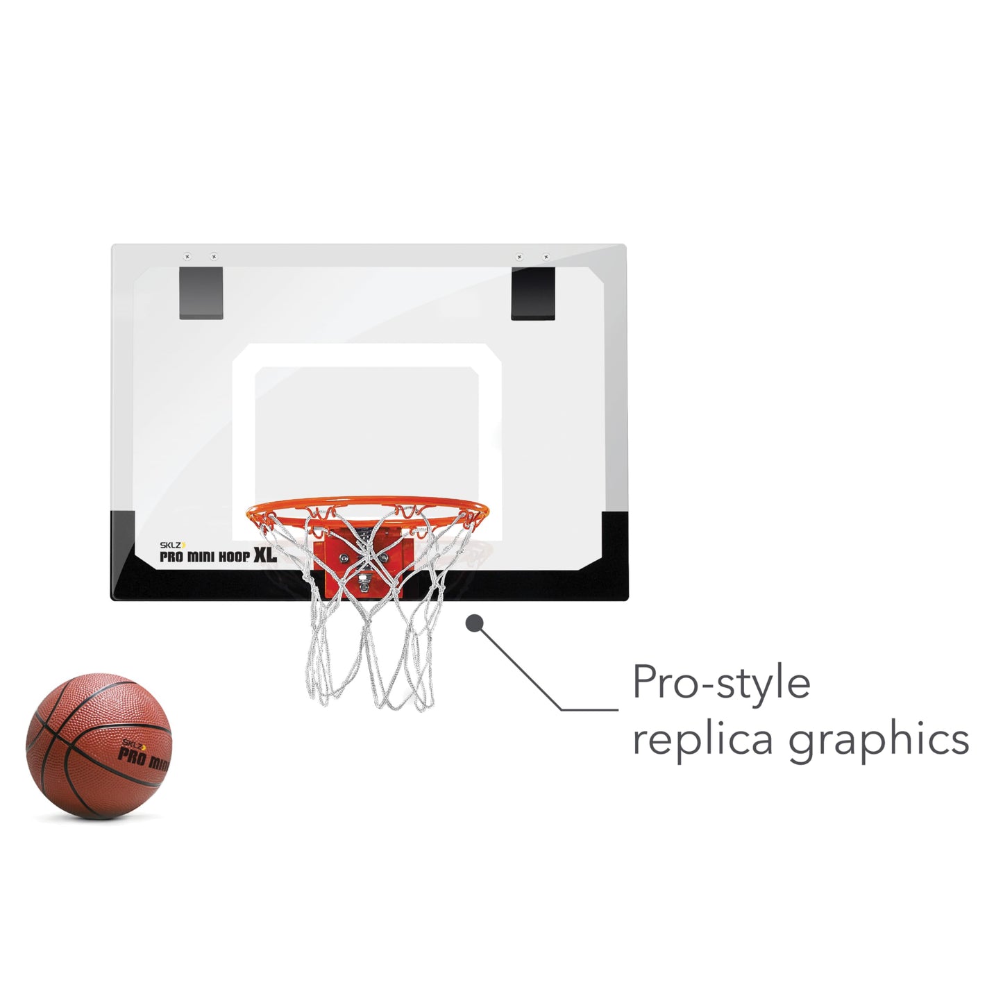 SKLZ Pro Mini Indoor Basketball Hoop - Over The Door – Portable