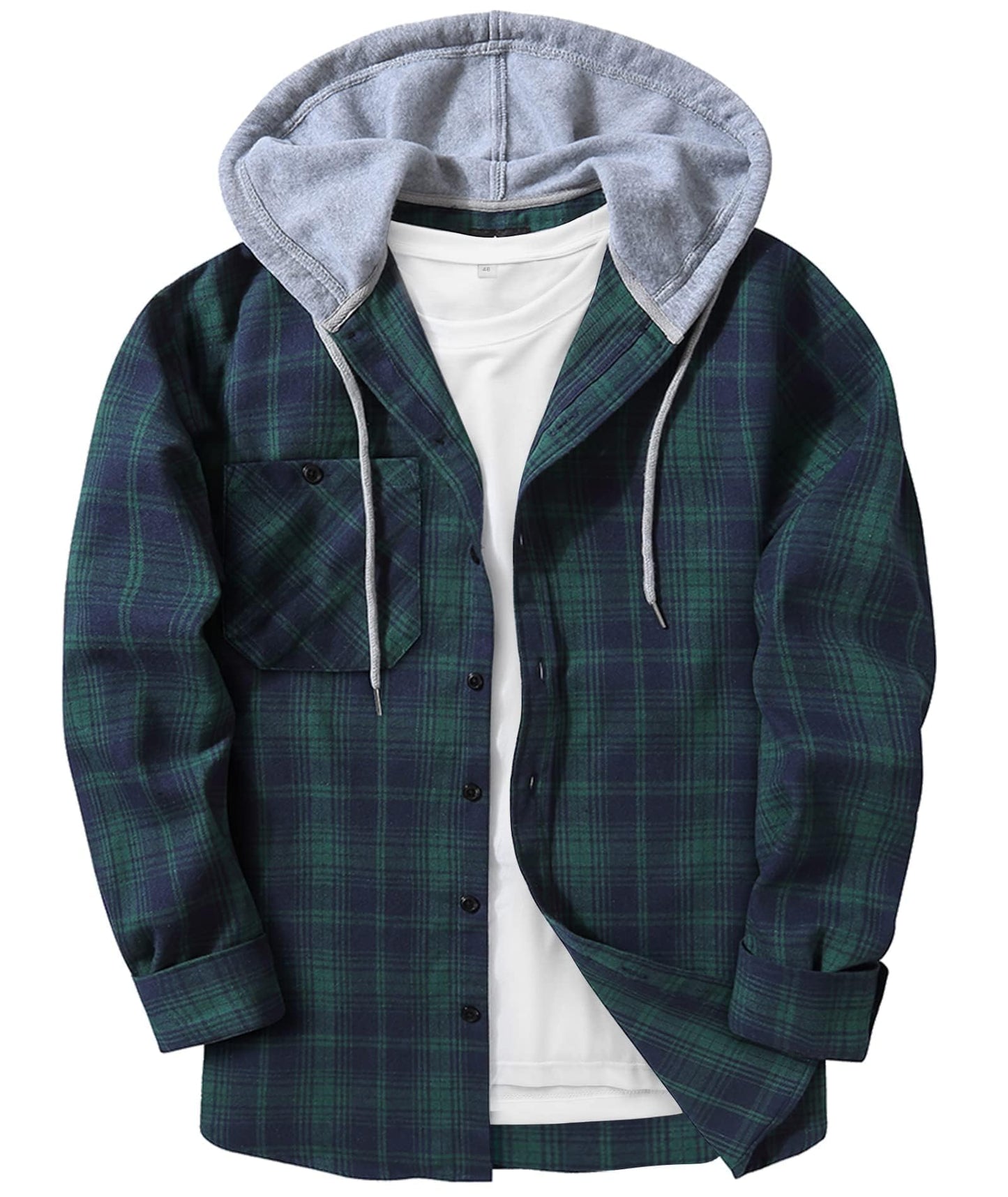 ZITY Men's Flannel Hoodie Shirts