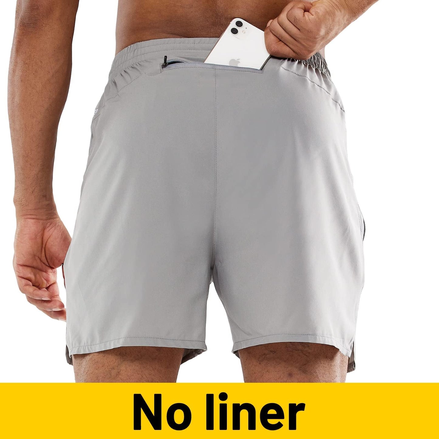 MIER Men's Athletic Shorts 5 Inch Lightweight Running Workout Gym Shorts with Zipper Pockets, 2 Pack