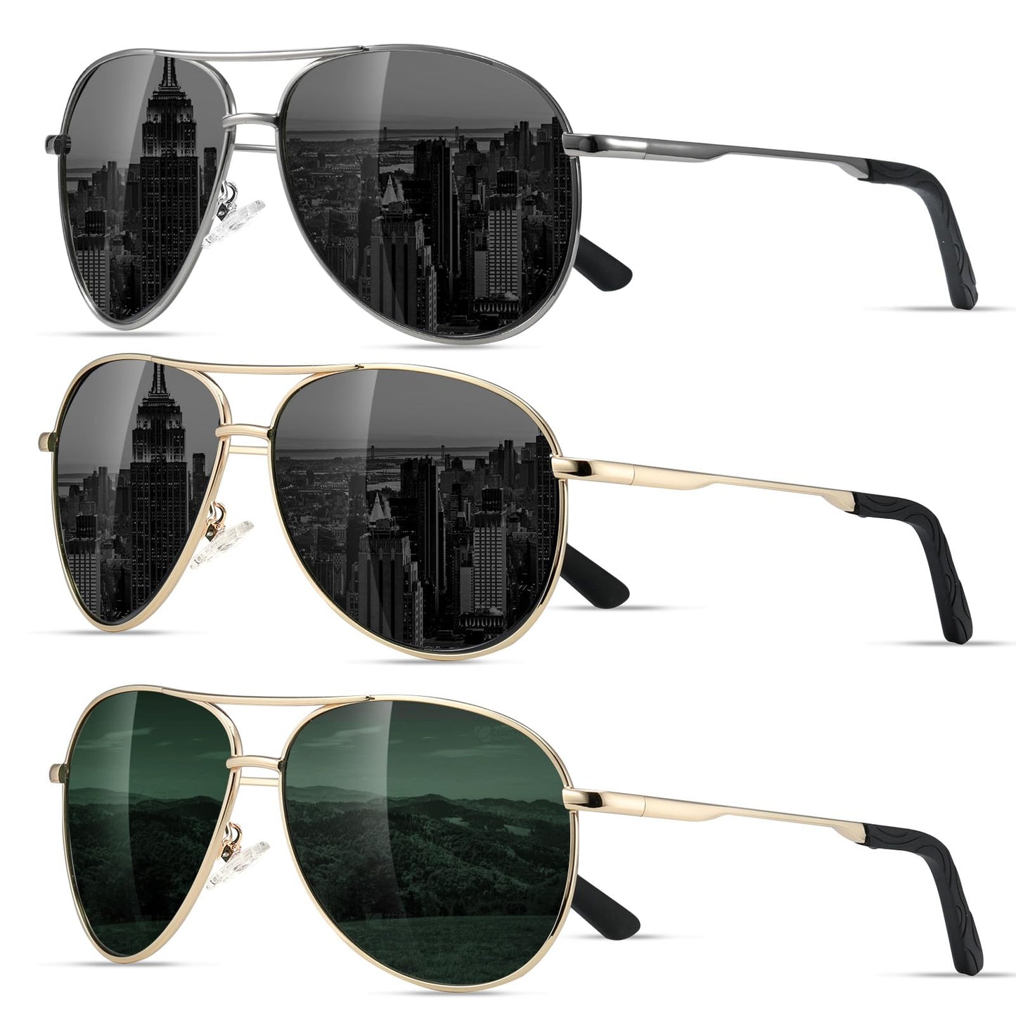 Eiuizah Polarized Aviator Sunglasses with UV Protection