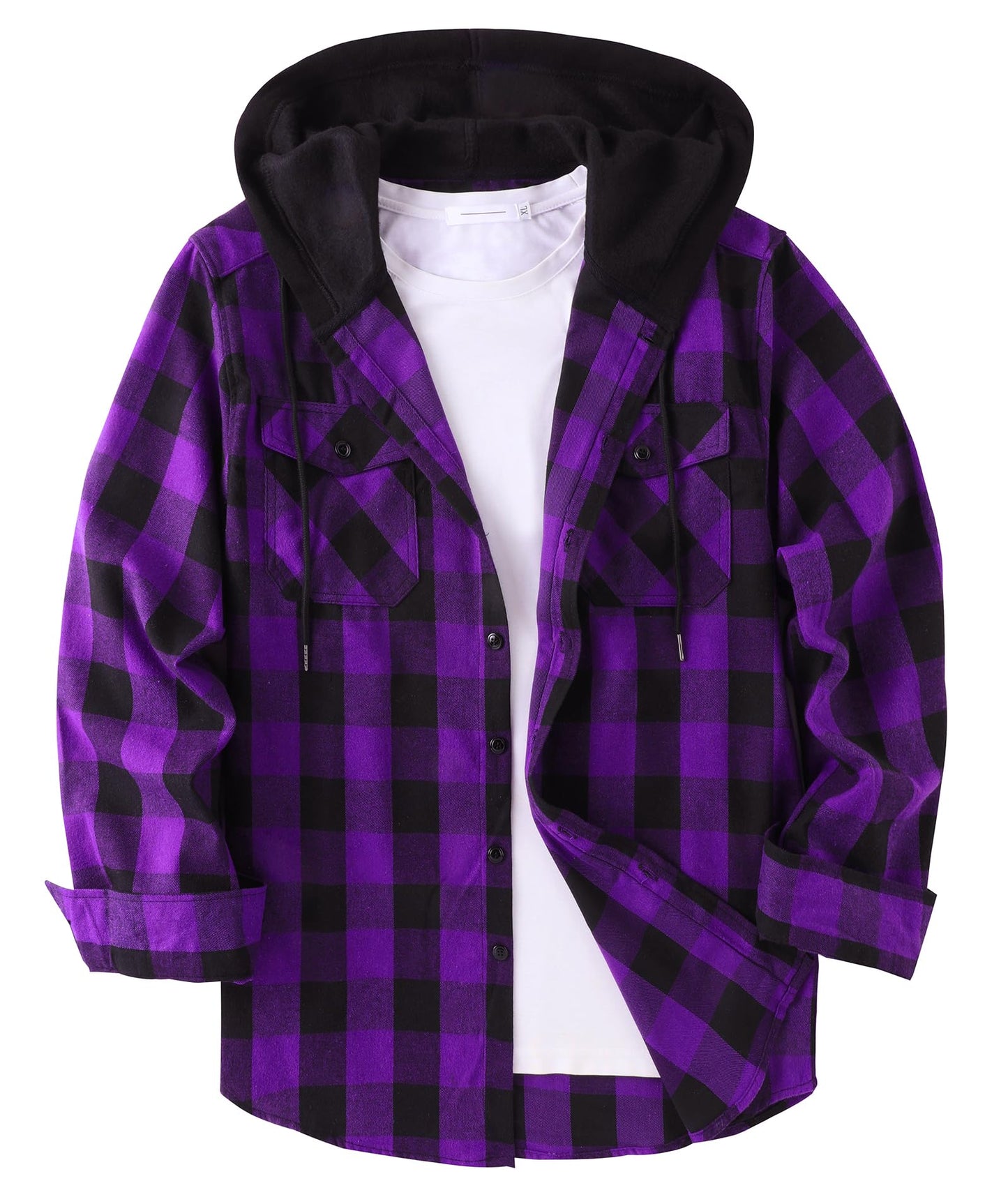ZITY Men's Flannel Hoodie Shirts
