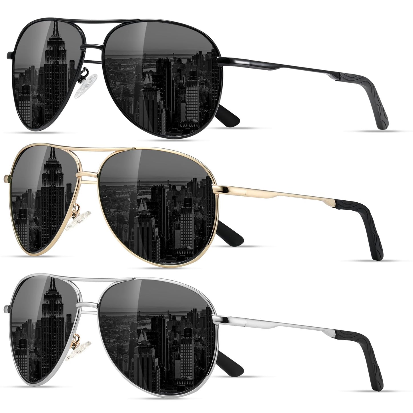 Eiuizah Polarized Aviator Sunglasses with UV Protection
