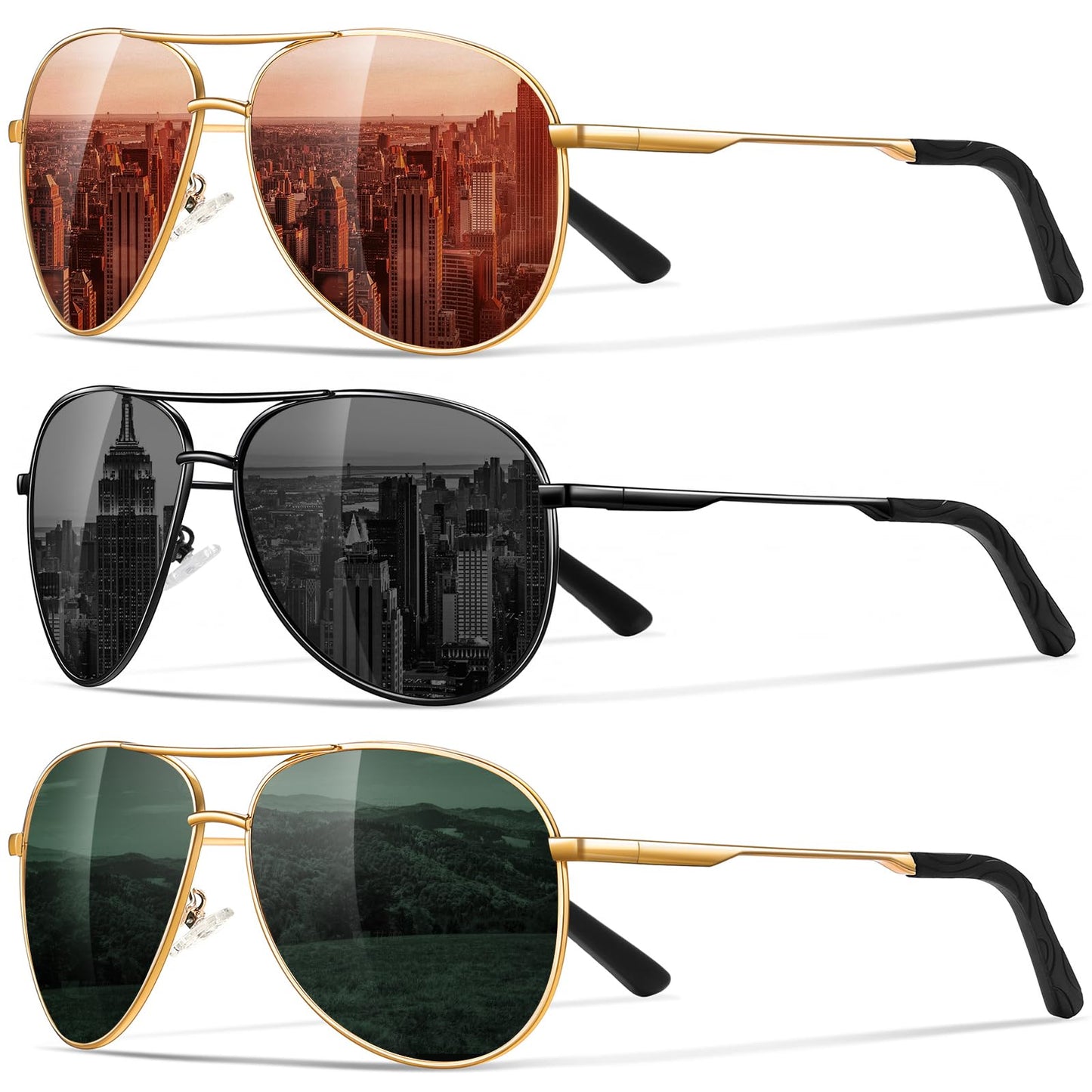 Eiuizah Polarized Aviator Sunglasses with UV Protection