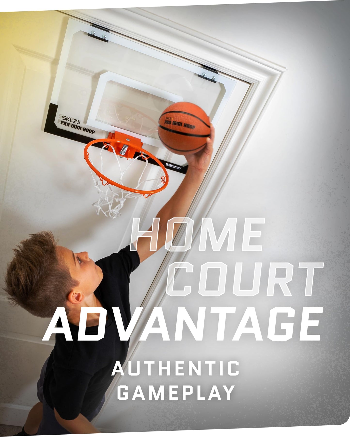 SKLZ Pro Mini Indoor Basketball Hoop - Over The Door – Portable