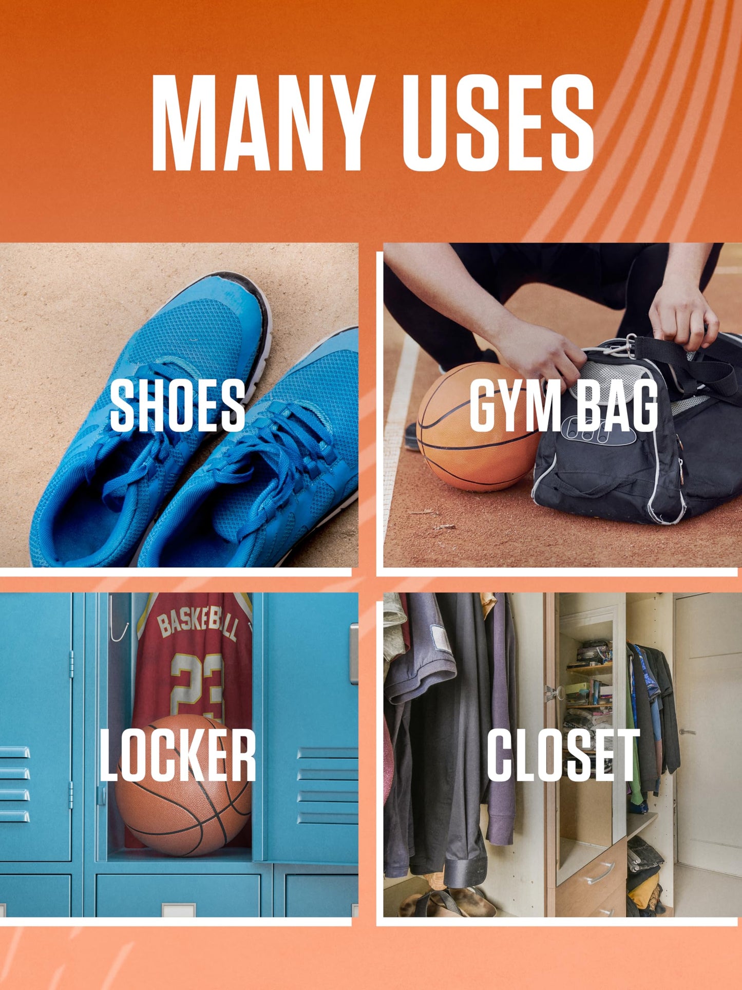 Odor-Fighting Shoe Fresheners, Eliminates Unpleasant Smells- 2 Pack