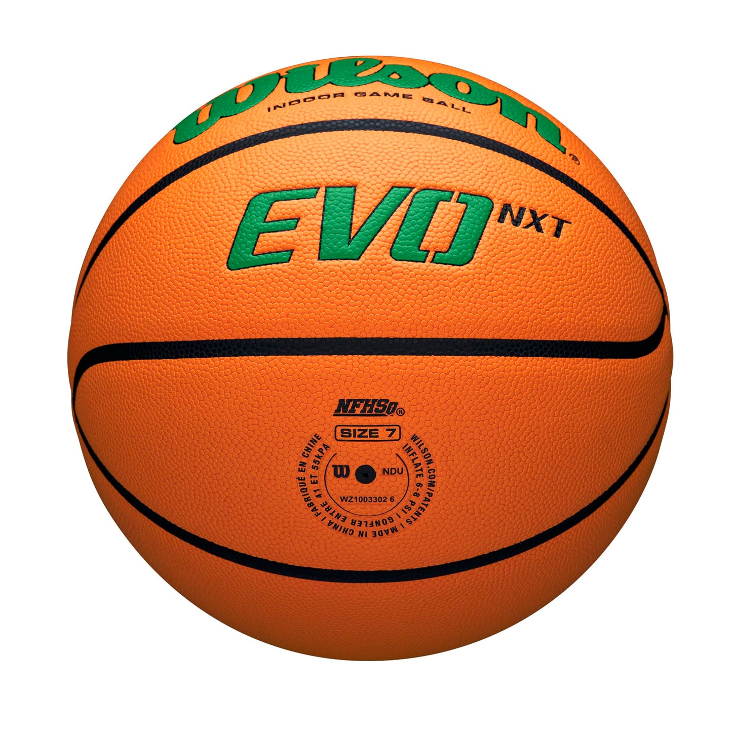 WILSON NCAA Evo NXT Official Indoor Game Basketballs - Sizes 6 and 7