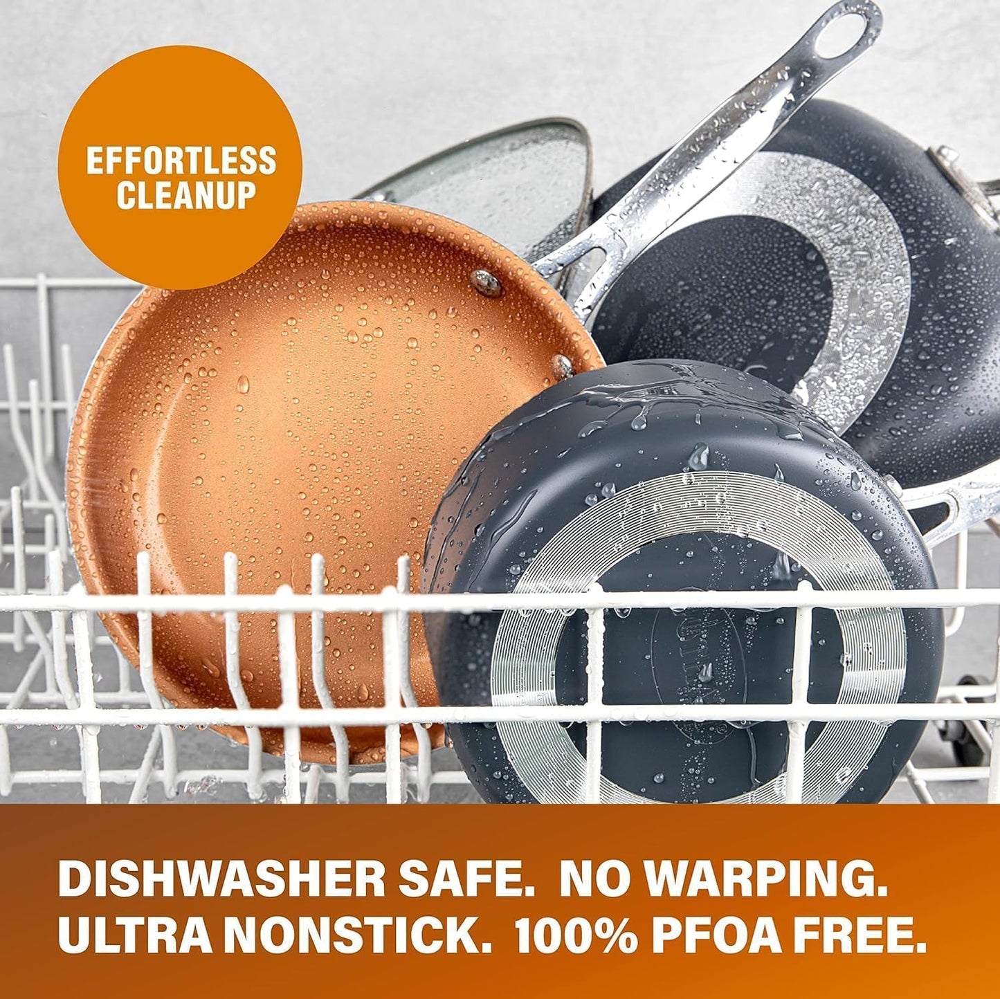 Gotham Steel Stackable Pots and Pans- Stackmaster 10 Piece Cookware Set