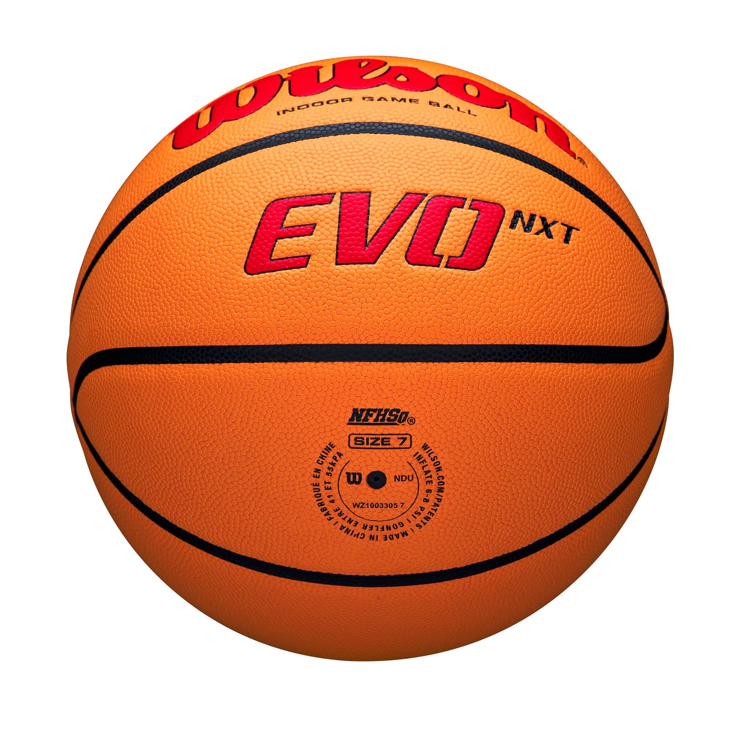WILSON NCAA Evo NXT Official Indoor Game Basketballs - Sizes 6 and 7