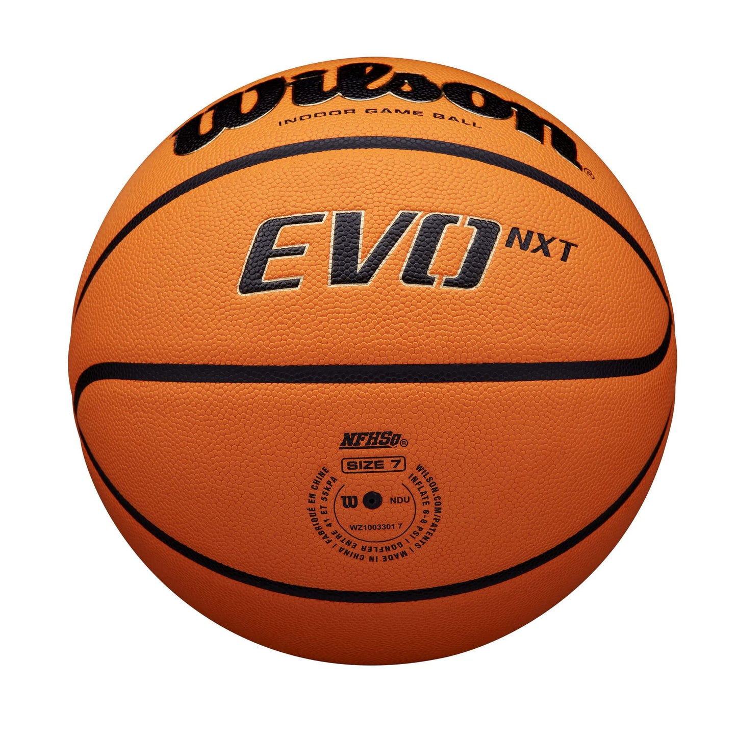 WILSON NCAA Evo NXT Official Indoor Game Basketballs - Sizes 6 and 7