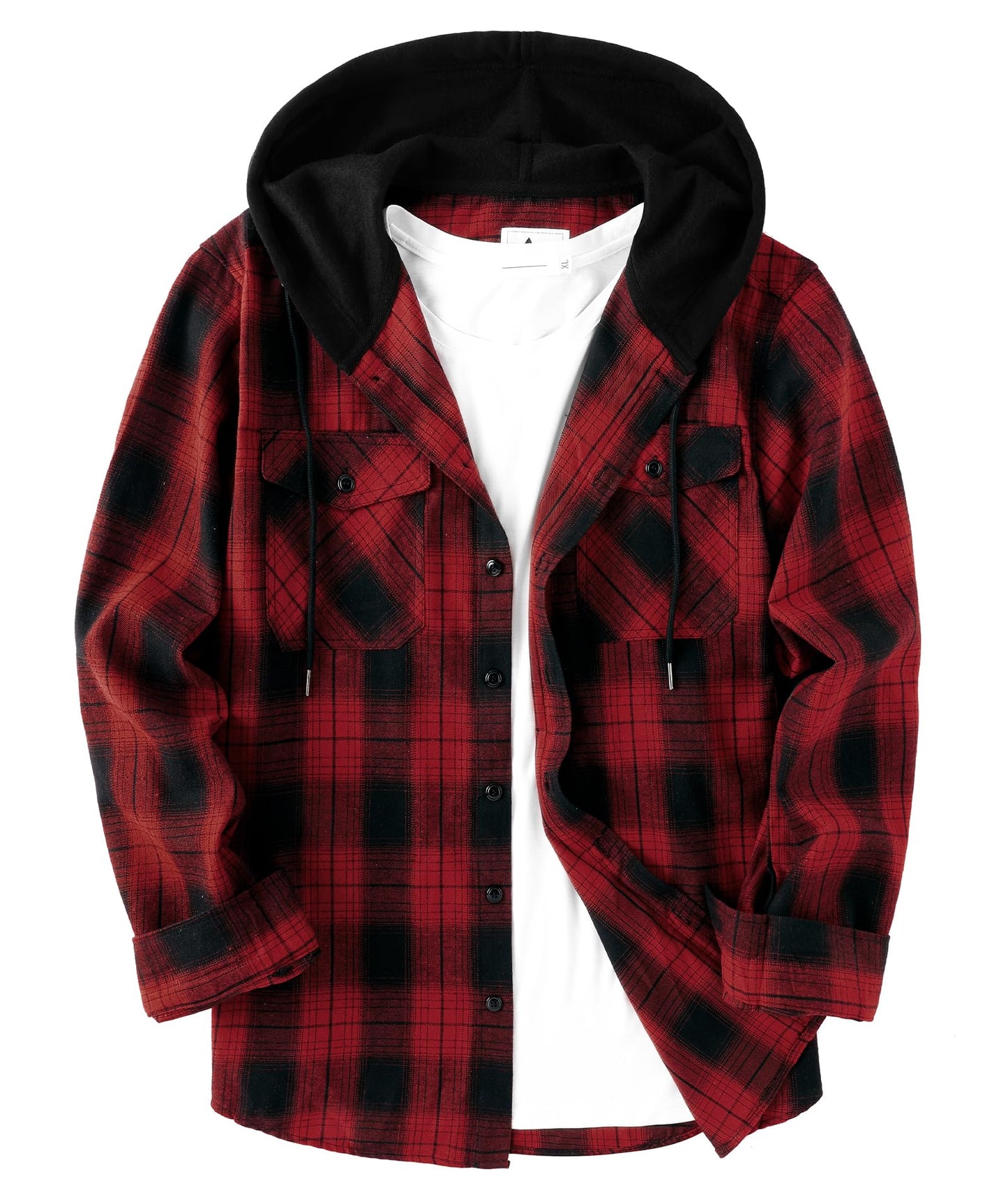 ZITY Men's Flannel Hoodie Shirts
