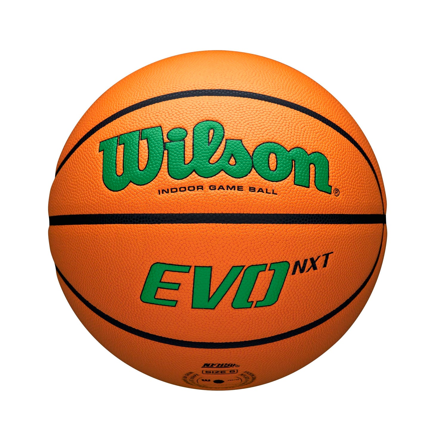 WILSON NCAA Evo NXT Official Indoor Game Basketballs - Sizes 6 and 7