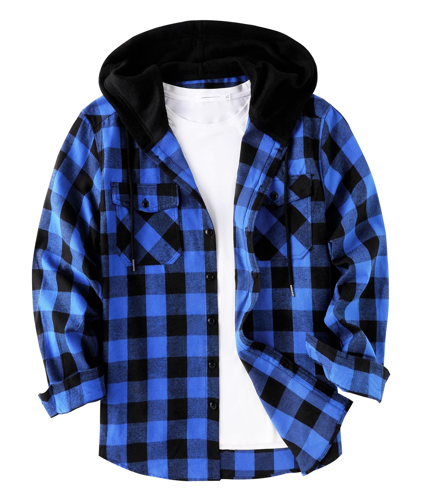 ZITY Men's Flannel Hoodie Shirts