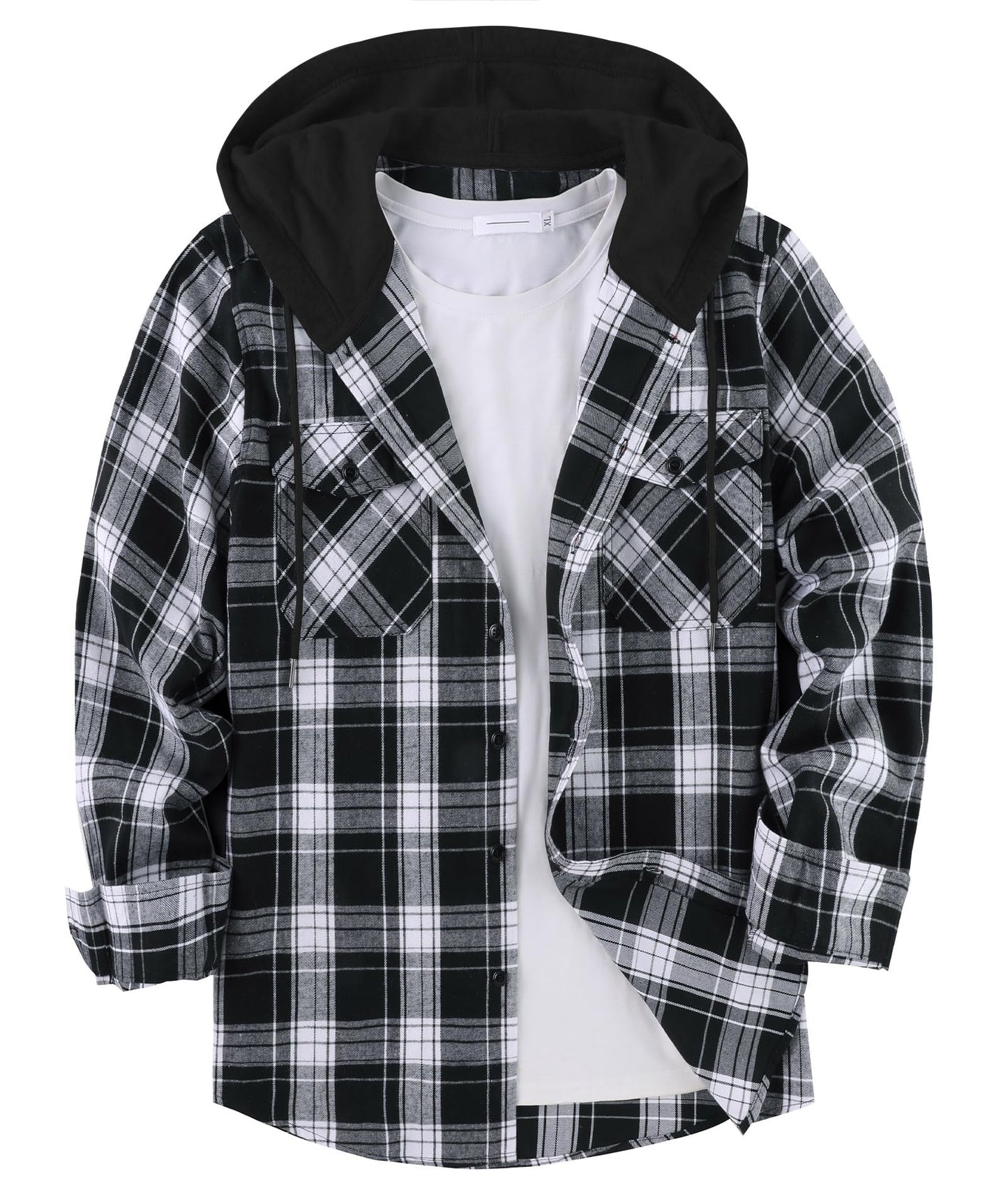 ZITY Men's Flannel Hoodie Shirts