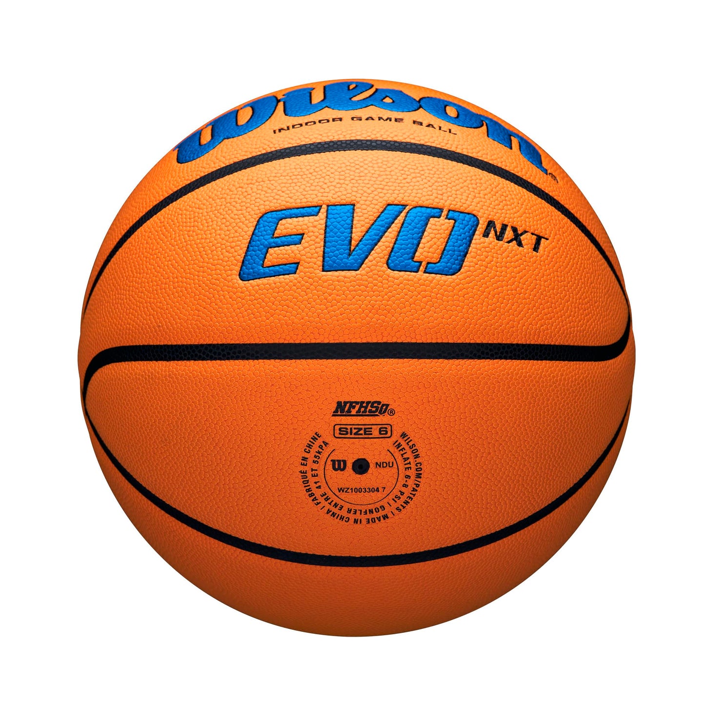WILSON NCAA Evo NXT Official Indoor Game Basketballs - Sizes 6 and 7
