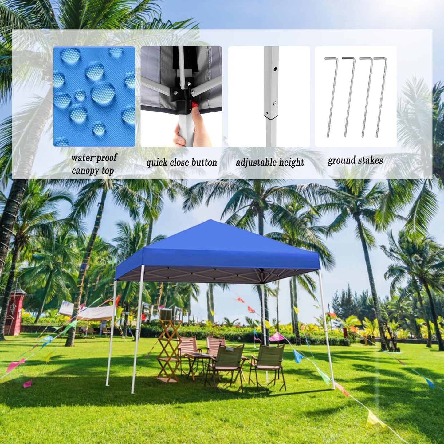 10X10 FT Pop Up Canopy Instant Tent