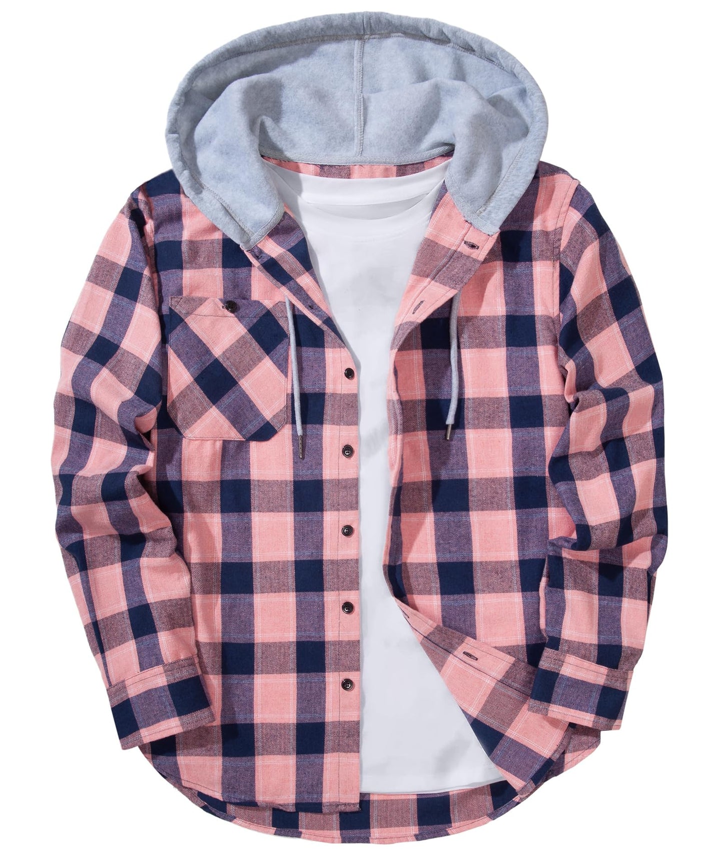 ZITY Men's Flannel Hoodie Shirts