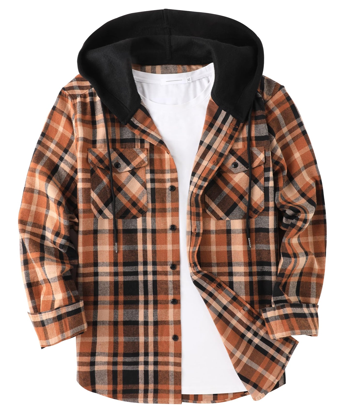 ZITY Men's Flannel Hoodie Shirts
