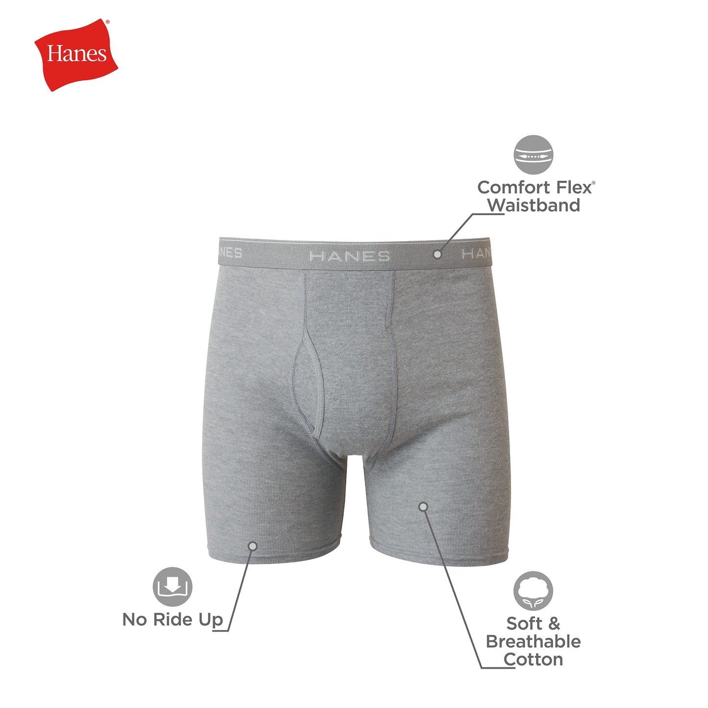 Hanes Men's Boxer Briefs, Cool Dri Moisture-Wicking Underwear