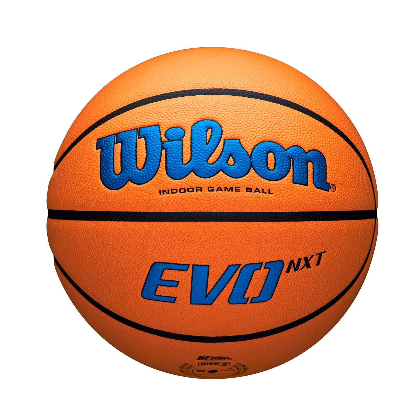 WILSON NCAA Evo NXT Official Indoor Game Basketballs - Sizes 6 and 7