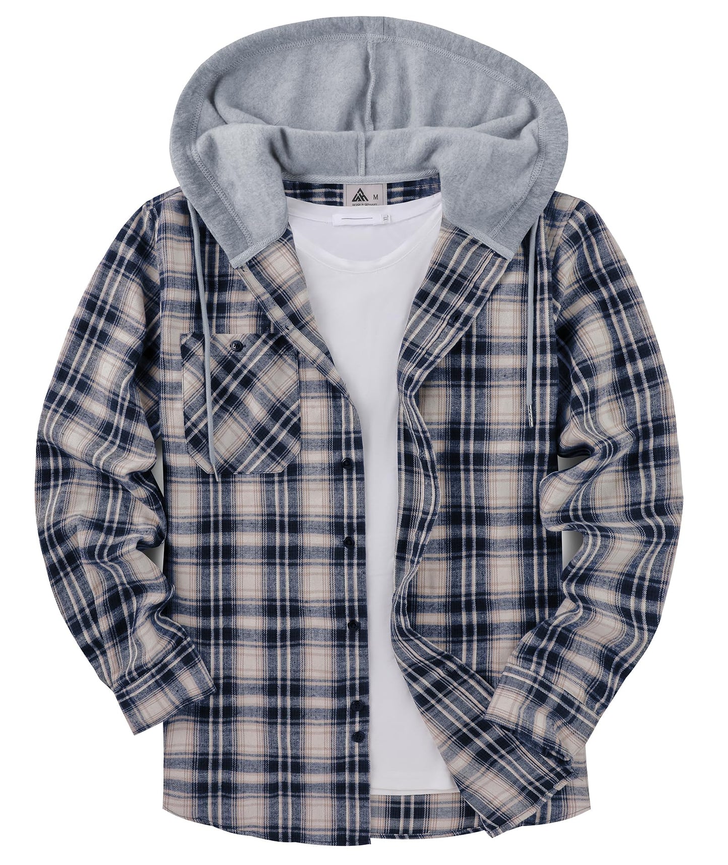 ZITY Men's Flannel Hoodie Shirts