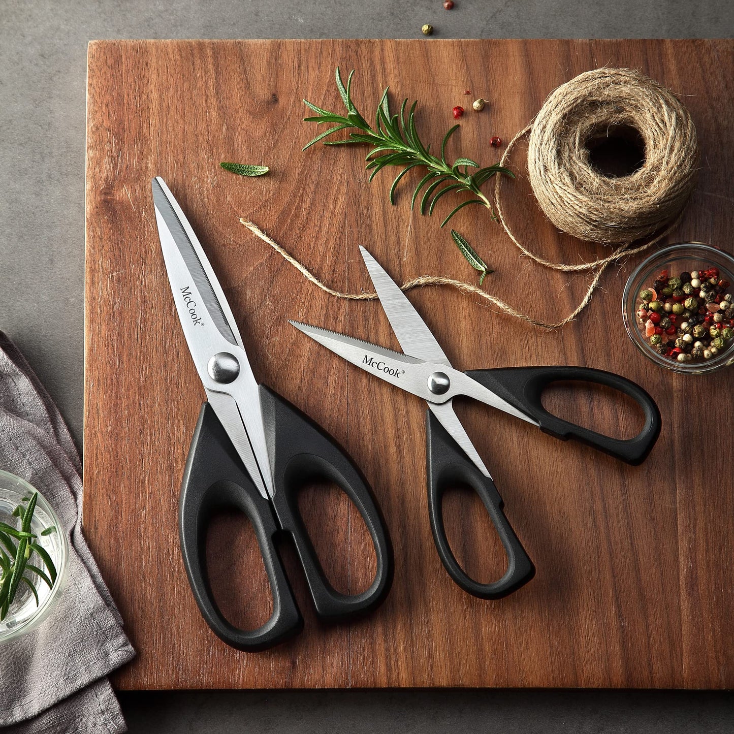 McCook® Knife Sets, German Stainless Steel Kitchen Knife Block Sets with Built-in Sharpener
