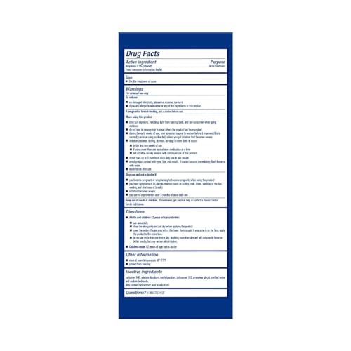 Differin Acne Treatment Gel, 45g Tube, Pack of 2 (Packaging May Vary)