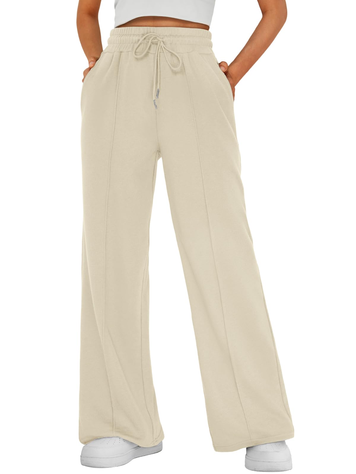 AUTOMET Women's Wide Leg Sweatpants, High Waisted Baggy Pants