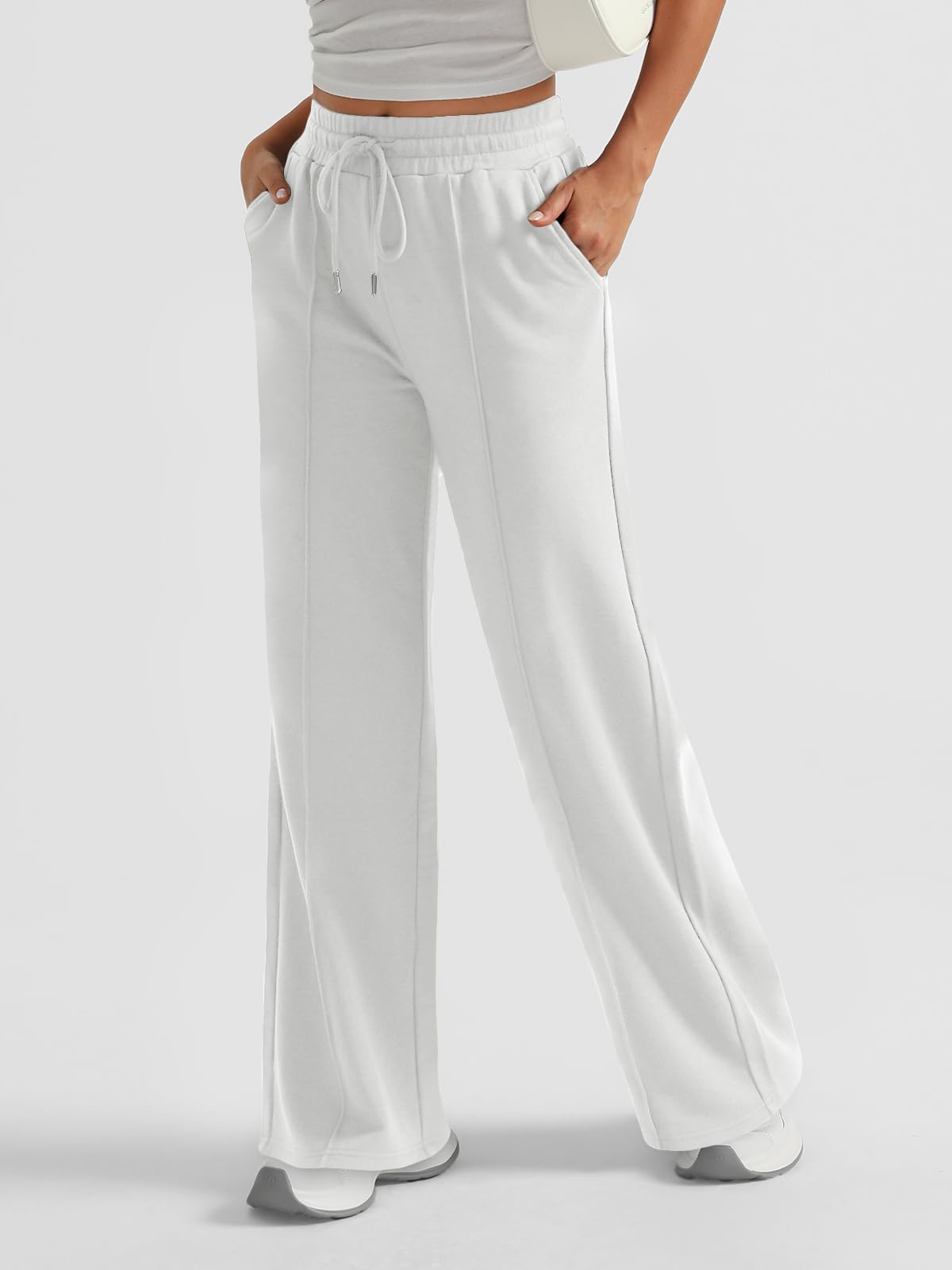 AUTOMET Women's Wide Leg Sweatpants, High Waisted Baggy Pants