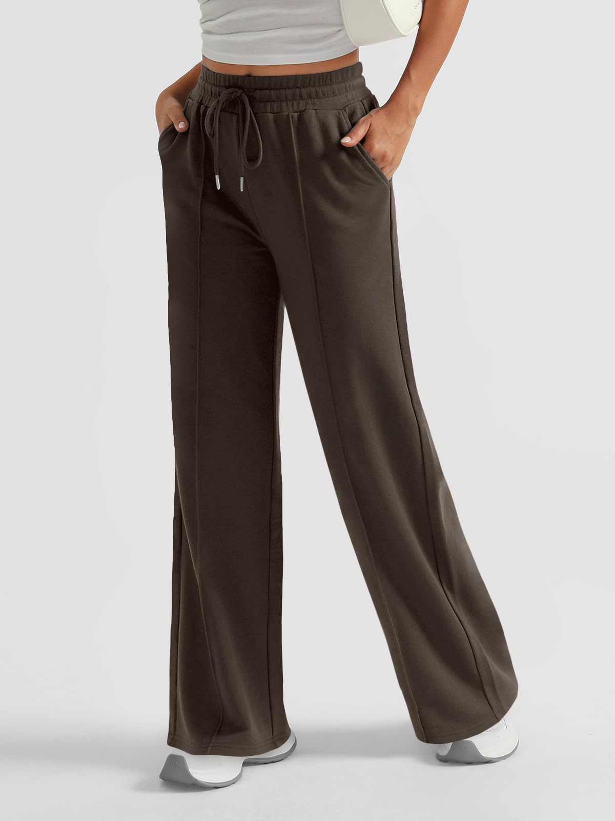 AUTOMET Women's Wide Leg Sweatpants, High Waisted Baggy Pants