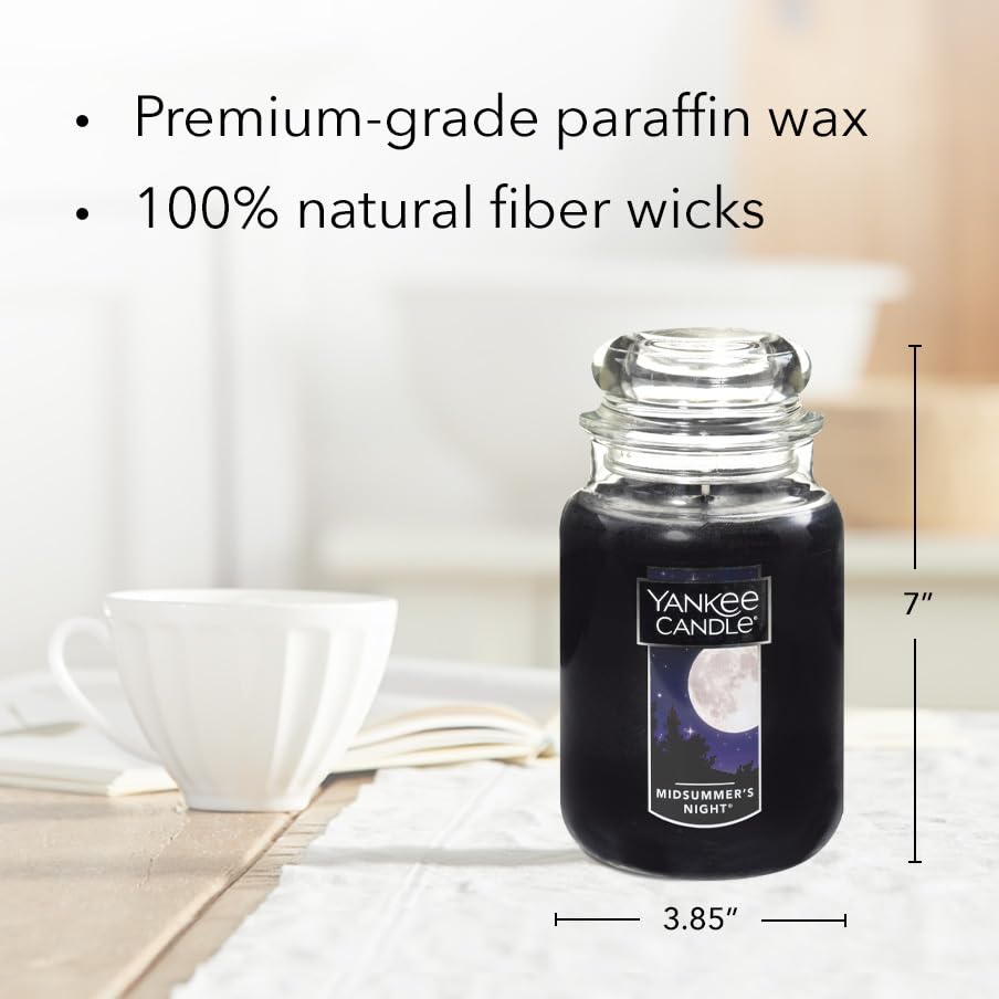Yankee Candle MidSummer's Night Scented -22oz with Over 110 Hours of Burn Time