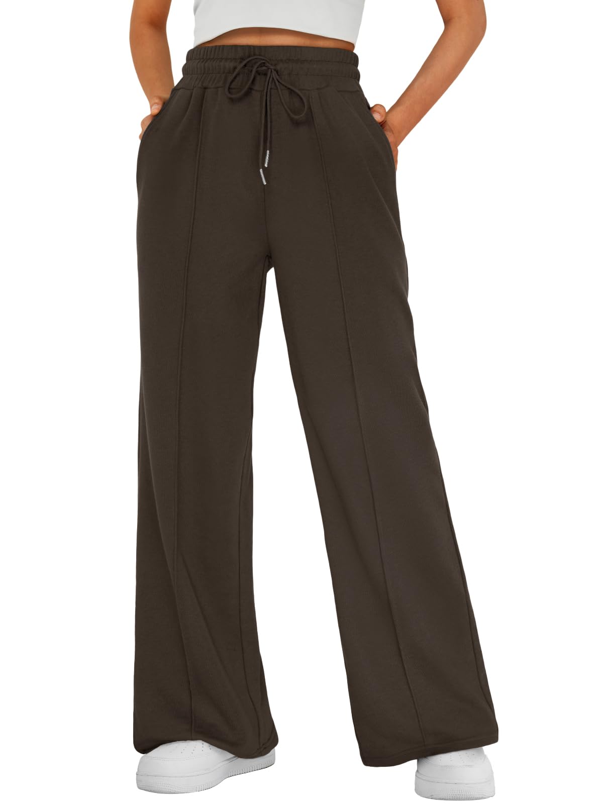AUTOMET Women's Wide Leg Sweatpants, High Waisted Baggy Pants